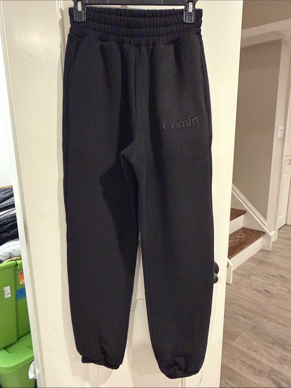 Mens Comfit Black Jogger Sweatpants